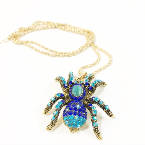 Tarantula | Jeweled Statement Necklace NWT Spider - Picture 2 of 4